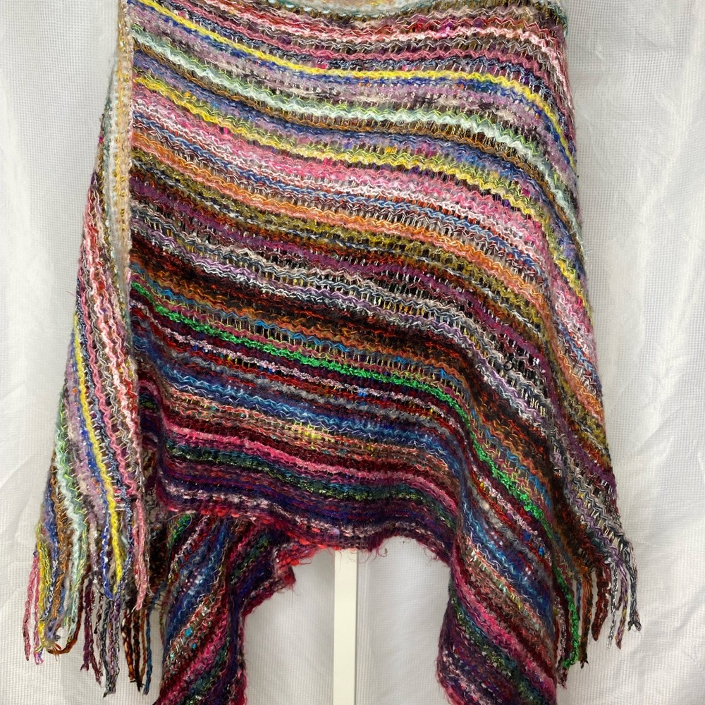 Multicolor Women's Sweater Poncho